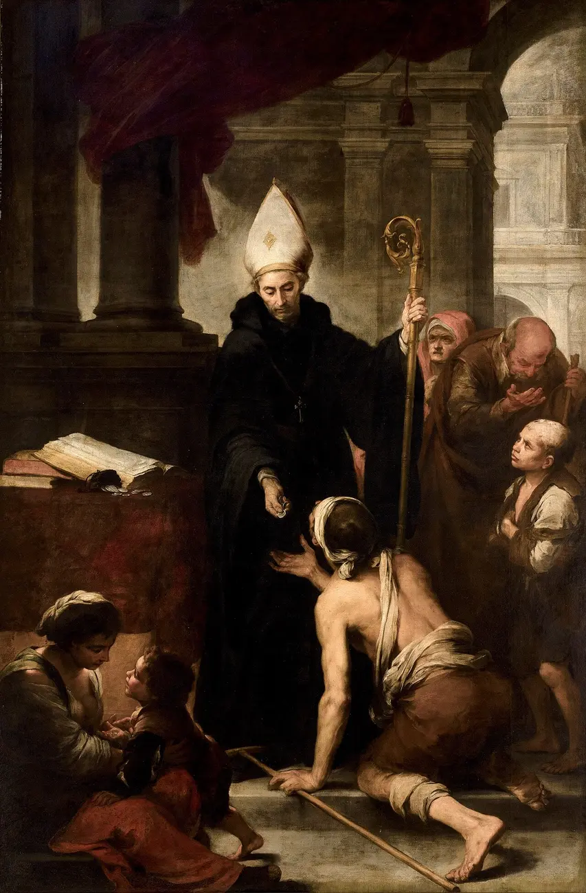 St. Thomas of Villanova gives alms to the poor at his door