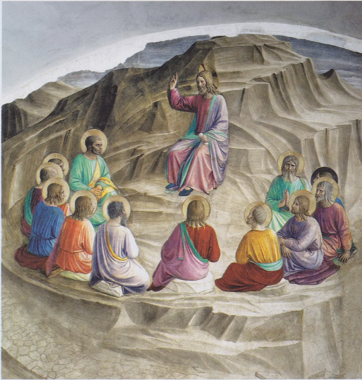 Christ teaches the apostles on the mountain